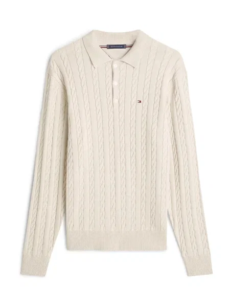 TOMMY HILFIGER Pulover CLASSIC kremna bež