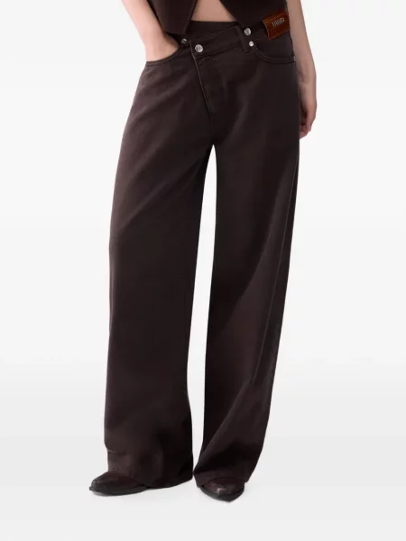 Pantaloni Liu Jo asimetrice maro