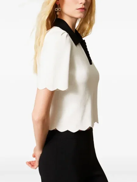 Polo Twinset tricotate alb