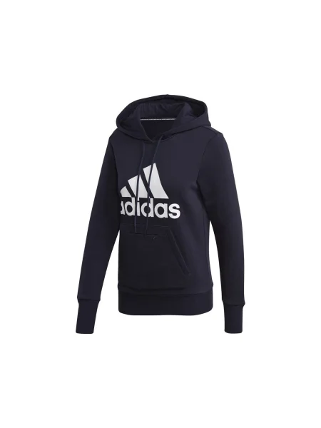 Hanorac cu glugă Adidas din fleece negru