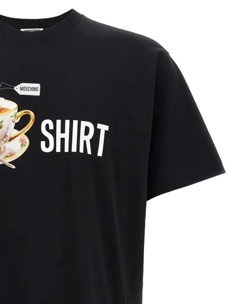 Tricou Moschino cu imagine cu decolteu rotund negru