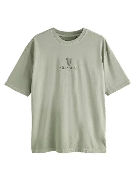 Next Majica Guinnes oliva / pastelno zelena