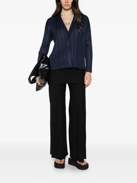 Яке Pleats Please Issey Miyake с ревер синьо