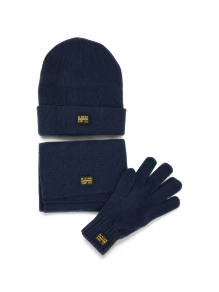 Căciulă G-star Raw cu autograf albastru