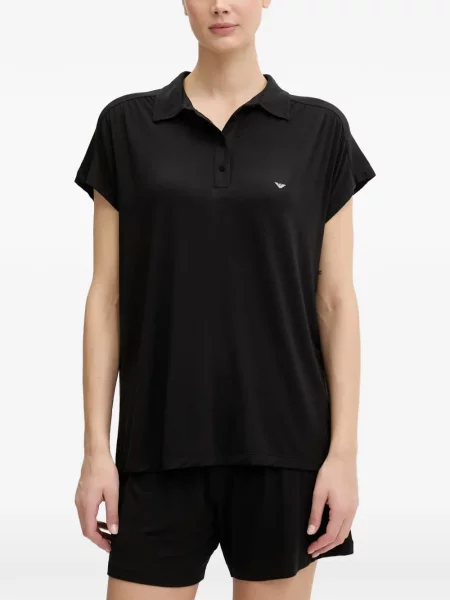 Pijamale Emporio Armani cu imagine negru