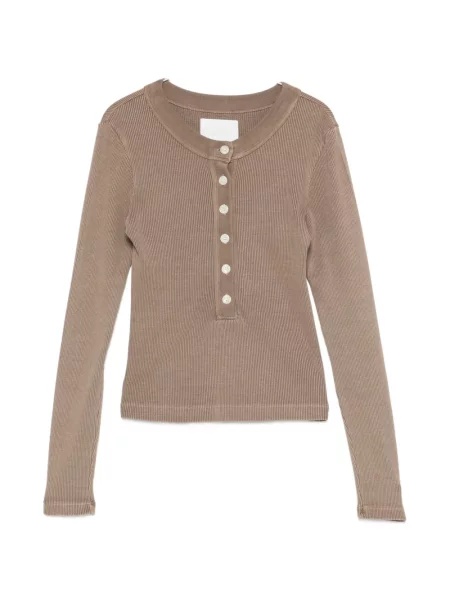 Top Citizens Of Humanity tricotate cu guler henley maro