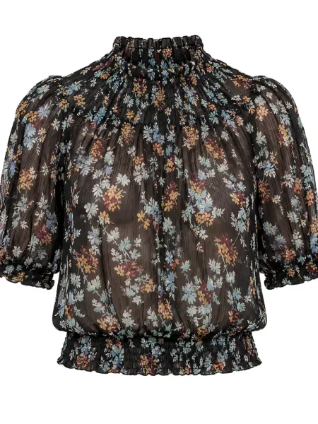 Bluză Ulla Johnson cu model floral cu imagine negru