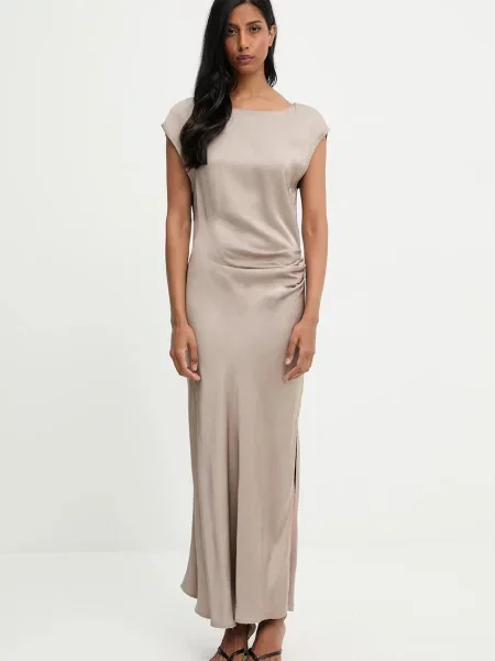 Сукня Answear.LAB maxi розкльошена сірий