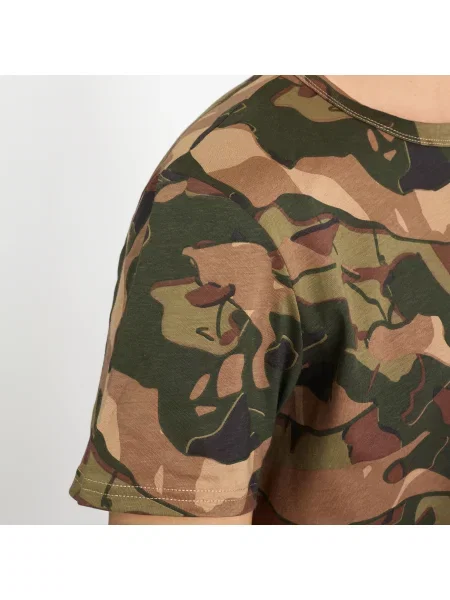 Koszulka dla dzieci Solognac camo woodland brązowa