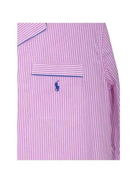 Piżama Regular z czystej bawełny Polo Ralph Lauren różowa