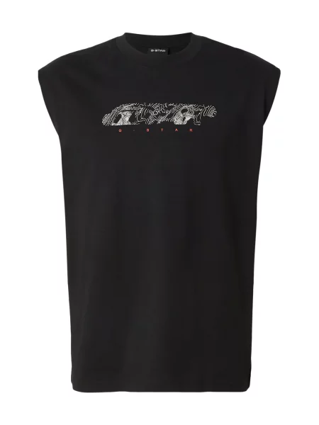 G-STAR Tricou negru alb