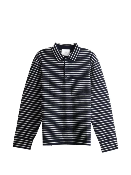 Lung tricou polo The Elder Statesman albastru
