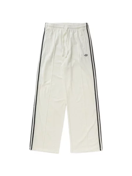 Pantaloni evazați Adidas evazat din jerseu cu cordon albastru