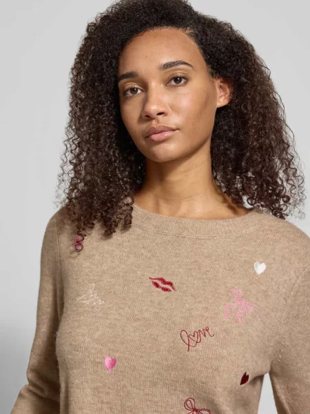 Sweter o kroju regular fit z dodatkiem wełny model SHINE' Only