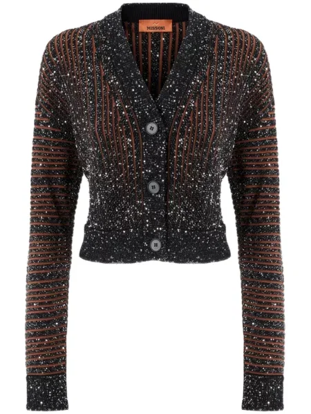 Cardigan Missoni cu dungi negru