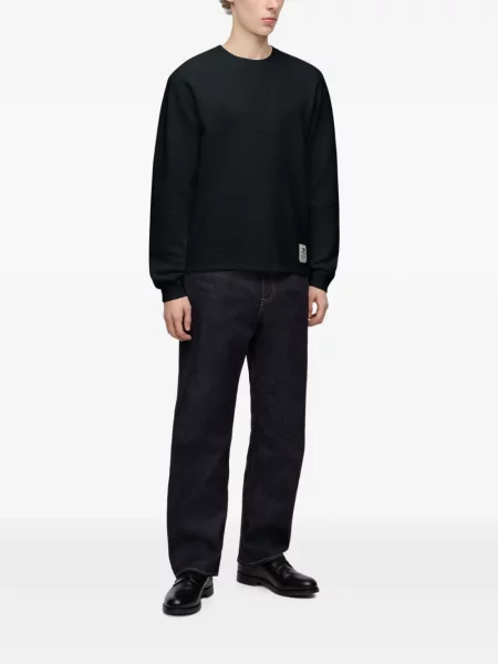 Lung tricou Momotaro tricotate negru