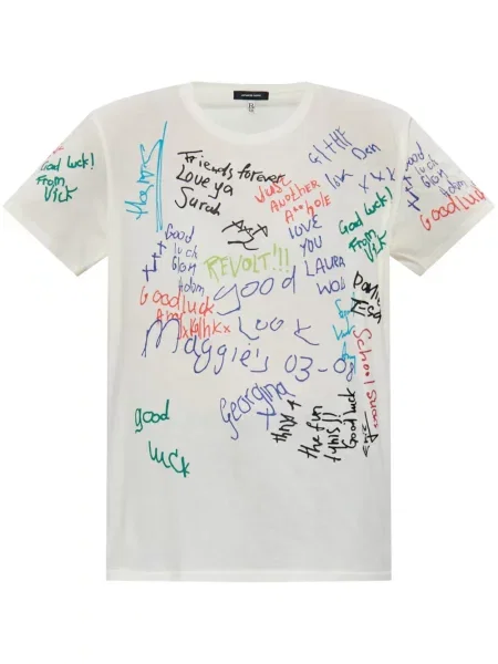 Koszulka R13 z nadrukiem biała