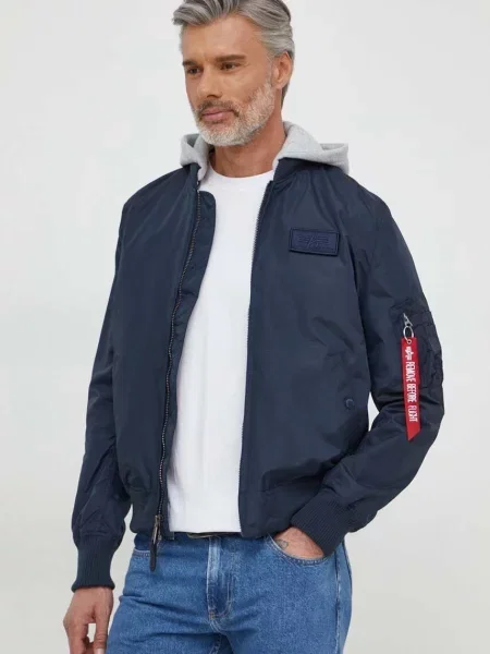 Alpha Industries geaca TT Hood barbati marin de tranzitie albastru