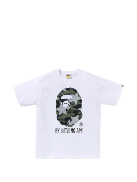 Tricou A Bathing Ape® cu imagine alb