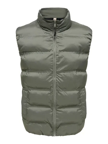 Only & Sons Brezrokavnik ONSUNION' siva