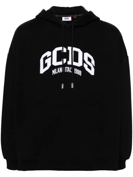 Hanorac cu glugă Gcds cu broderie negru