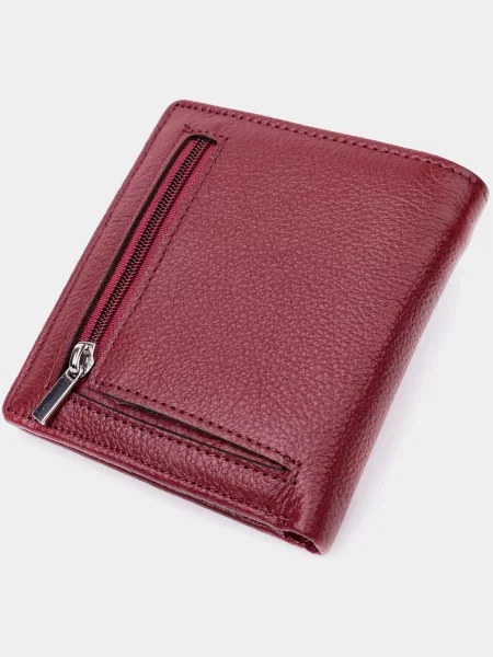 Кожаный кошелек St Leather Accessories бордовый