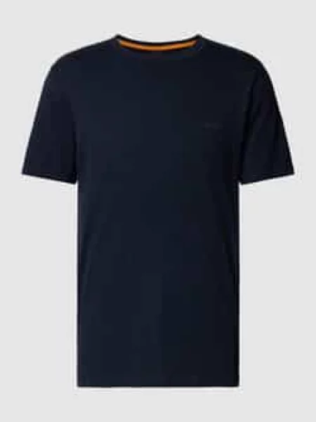 T-shirt z czystej bawełny Boss Orange niebieska