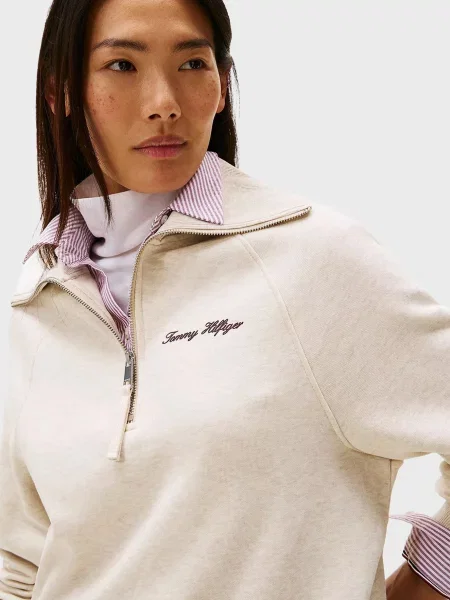 Класична спортивна кофта Tommy Hilfiger бежева