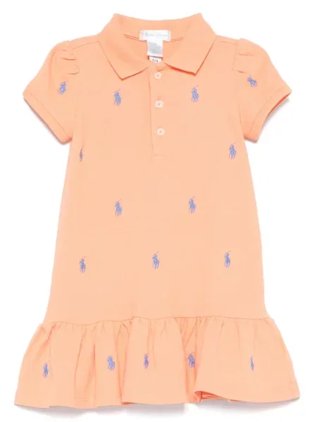 Sukienka dziecięca Polo Ralph Lauren pomarańczowa