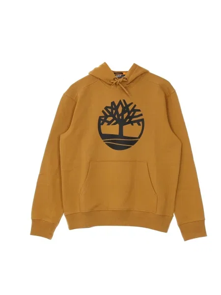 Bluza z kapturem Timberland z logo brązowa