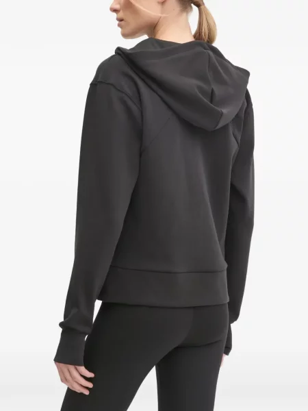 Hanorac cu glugă Adidas cu dungi cu broderie cu cordon negru