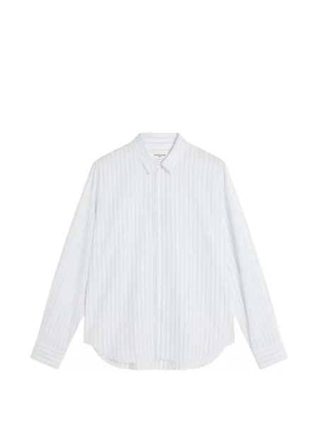 Lung cămașă cu dungi Maison Kitsune cu dungi alb