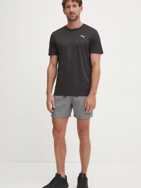 Puma t-shirt γυμναστικής ανδρικό Essentials Solid cat Tee μαύρο