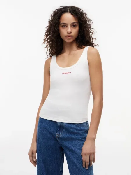 Tommy Jeans Top roșu alb