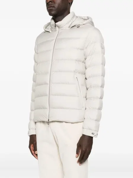 Geacă Moncler cu glugă gri