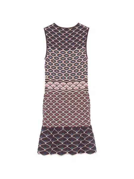 Oblekové midi šaty Missoni Pre-owned po kolena hnědé