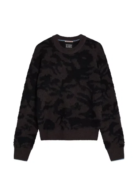 Pulover Scotch & Soda cu imprimeu abstract maro