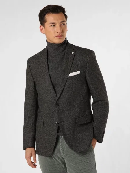 Andrew James New York Marynarka Mężczyźni Regular Fit marmurkowy 26 szary