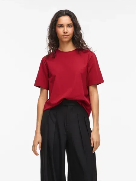 VILA Tricou VINora cireș roșu