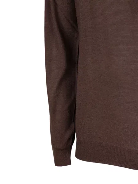 Sweter Fedeli wełniany brązowy