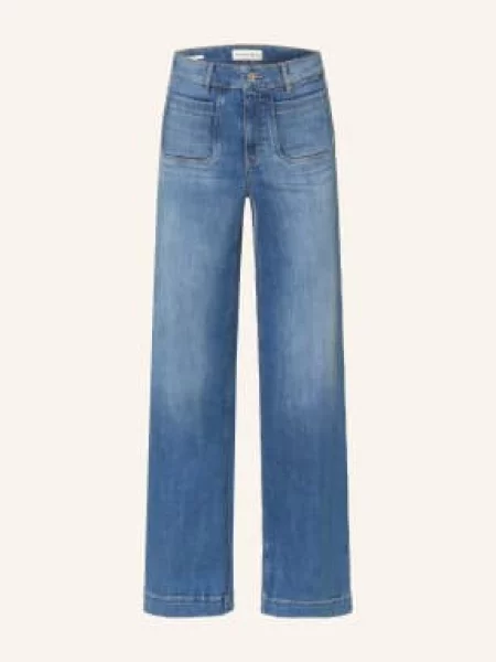 Opus Pants Dżinsy Z Szerokimi Nogawkami Melly Crisp blau niebieskie