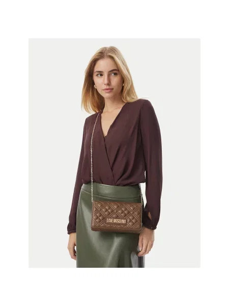 LOVE MOSCHINO Kabelka Hnedá zelená