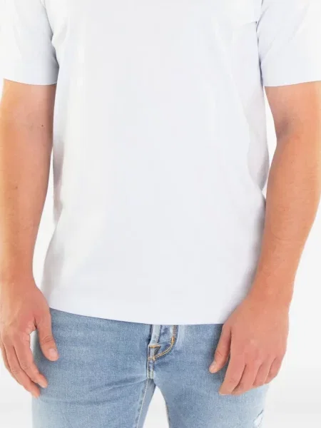 Scurt tricou Valenza cu decolteu rotund alb