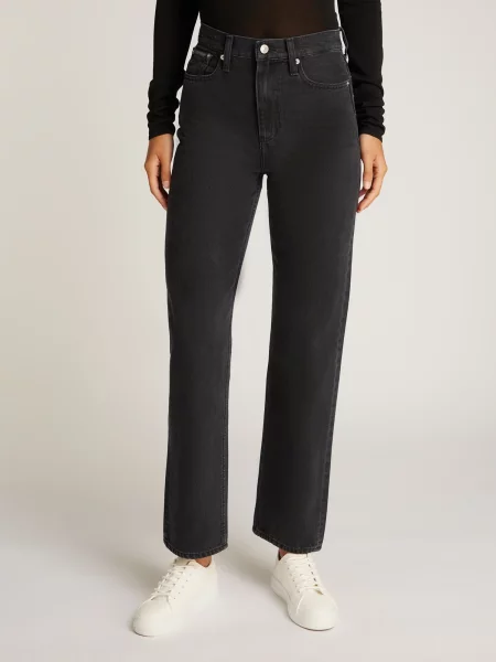 Calvin Klein Jeans Blugi Straight Fit negru