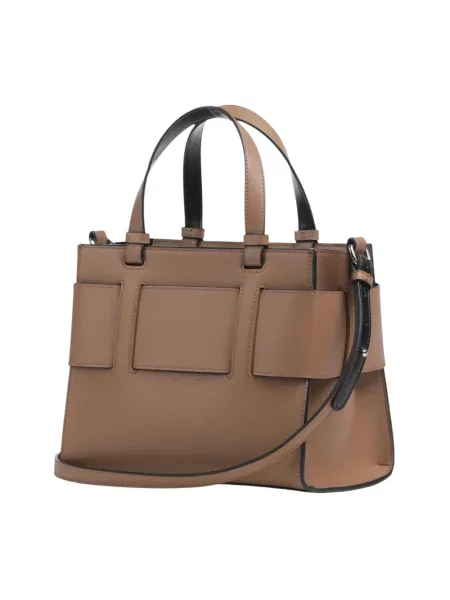 Shopperka Armani Exchange skórzana brązowa
