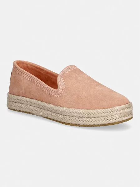 Toms espadrilles női velúr CAROLINA narancsszínű