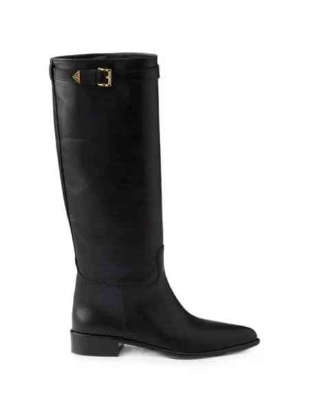 Botine Prada din piele negru