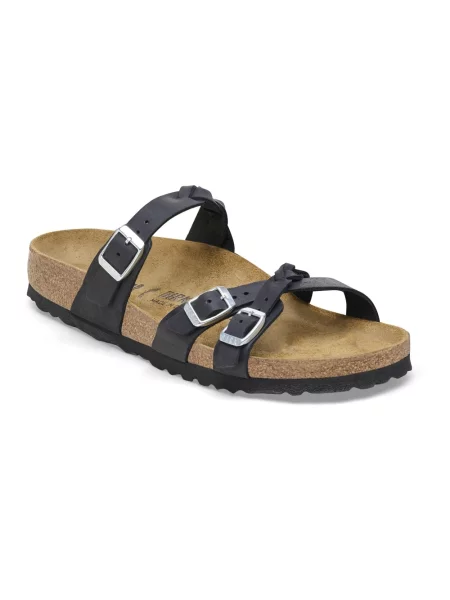 Klapki Birkenstock skórzane czarne