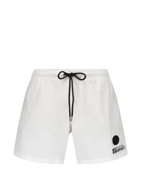 Slip de baie Plein Sport cu autograf cu cordon alb