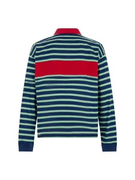 Koszulka polo Versace w paski z paskiem